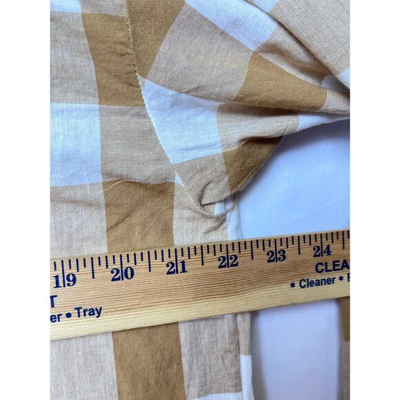 NWT Maeve Women's Size Small Buffalo Check Button Up Long Sleeve Blouse Shirt - Picture 7 of 7